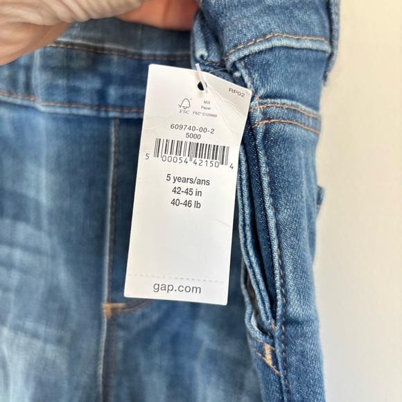 NWT GAP Denim Ruffled Strap Overalls 5 - Picture 5 of 7